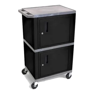 Luxor Workspaces 42″ H Tuffy Av Cart – Double Cabinet (WT50GY-B) - view 2