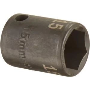 SK Tools 3/8-Inch Drive Standard Impact Socket, 15Mm (8965)