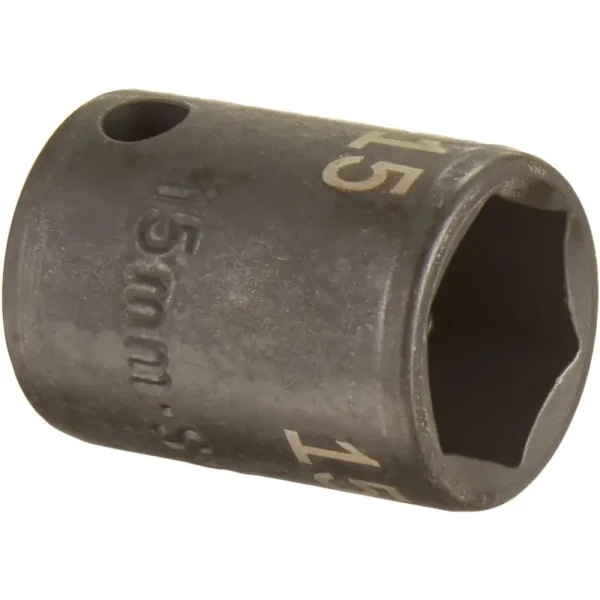 SK Tools 3/8-Inch Drive Standard Impact Socket, 15Mm (8965)