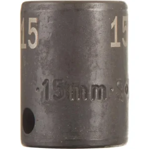 SK Tools 3/8-Inch Drive Standard Impact Socket, 15Mm (8965) - view 2