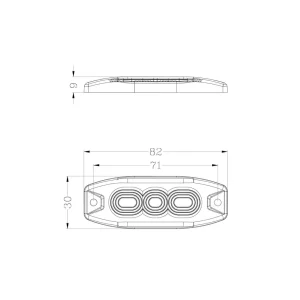 Race Sport Amber Strobe Pro Series 3-LED Ultra Thin Style Marker Strobes (1006760) - view 2