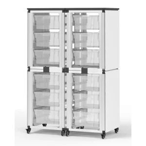 Luxor Workspaces Modular Classrm, 4 Stacked, 12 Large Bins (MBS-STR-22-12L) - view 2