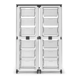 Luxor Workspaces Modular Classrm, 4 Stacked, 12 Large Bins (MBS-STR-22-12L) - view 3