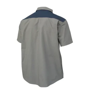 Tough Duck Men’s Short Sleeve Stretch Ripstop Color Block Shirt (WS181, WS182, WS183, WS184) - view 2
