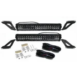 Race Sport 4WD Jeep JK Wrangler Grille 2 BLACKED OUT Series LED LIGHT BAR (1005223)