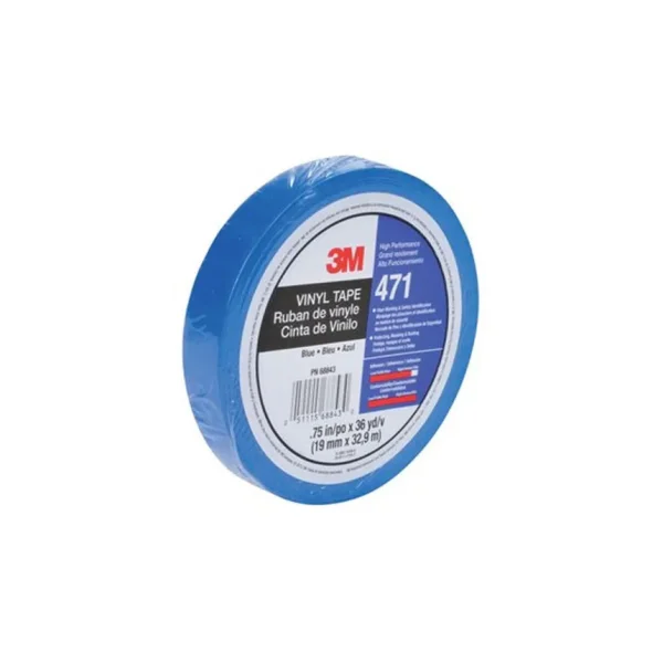 3M Vinyl Tape 471 Blue 1/2″ x 36 yd