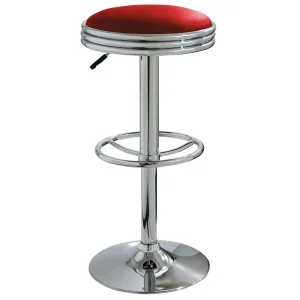 AmeriHome Soda Fountain Style Bar Stool, Red (BS1208R)