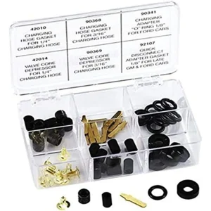 Mastercool Repair Kit For A/C Charging Adapters 60-Piece Plastic Case (91334)