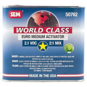 SEM Paints 50762 World Class 2.1 VOC Euro Medium Activator, 2.5Lt Can