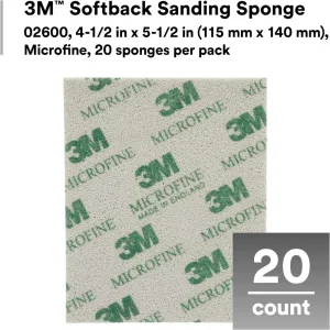 3M 4-1/2″ X 5-1/2″ Microfine Softback Sanding Sponge (2600) - view 4
