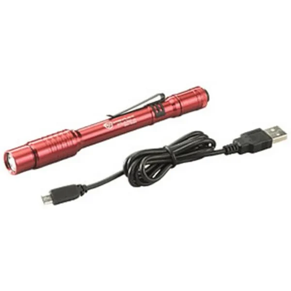 Streamlight Stylus Pro USB Rechargeable Pen Light with Nylon Holster, Red (66137)