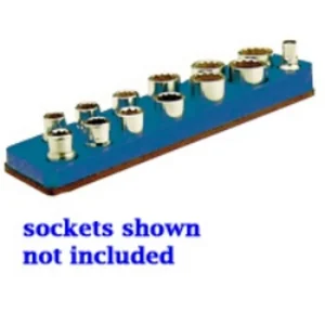 Mechanics Time Saver 711 3/8 in. Drive Magnetic Blue Socket Holder 5.5-22mm