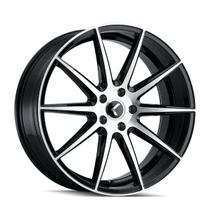 Kraze Cosmos KR194 Gloss Black Machined Wheels