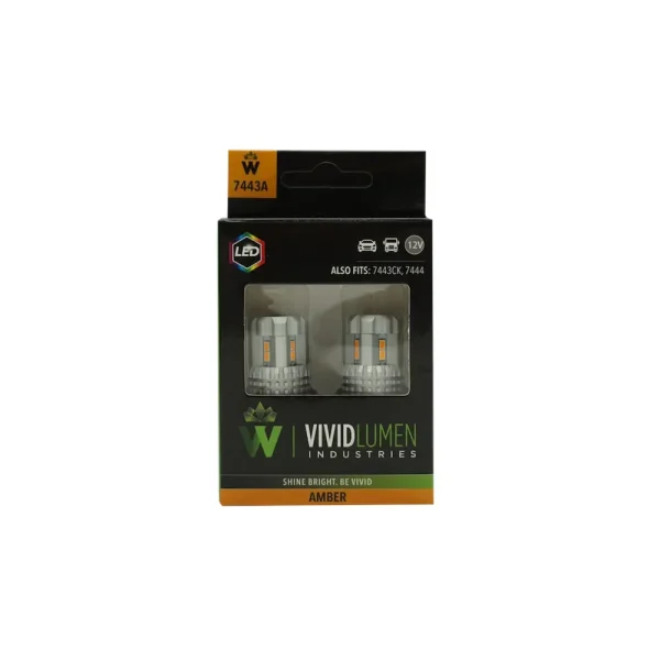 Vivid Lumen 7443 Amber LED Bulbs High Output – Pair (7443A)