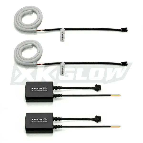 XKGLOW 2pc Sequential Switchback LED Strip Kit DRL Turnsignal for Headlights (XK043001-24, XK043001-36)
