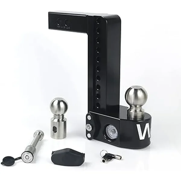 Weigh Safe 10in Drop Hitch w/ 2in Shank, 8K/10K GTWR (WSFWS10-2-KA-CER-BLA)