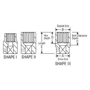 Grey Pneumatic 1/2″ Drive 1-1/16″ 8-Point Standard Impact Socket (2534S) - view 2