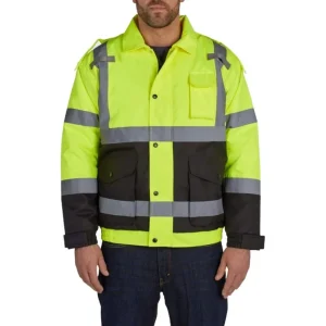Utility Pro HiVis Quilt Lined Bomber Jacket Waterproof ANSI Class 3 - view 4