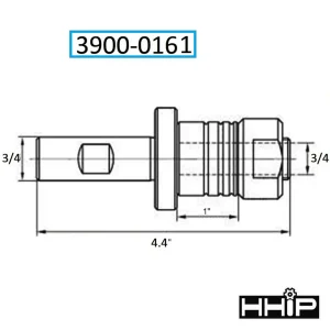 HHIP 3/4 ARBOR X 3/4″ STRAIGHT SHANK STUB MILL ARBOR (3900-0161) - view 2
