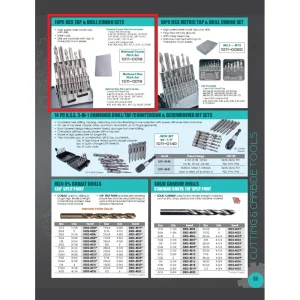 HHIP 18 PIECE #6-1/2″ HIGH SPEED STEEL TAP & DRILL COMBO SET (1011-0019) - view 3