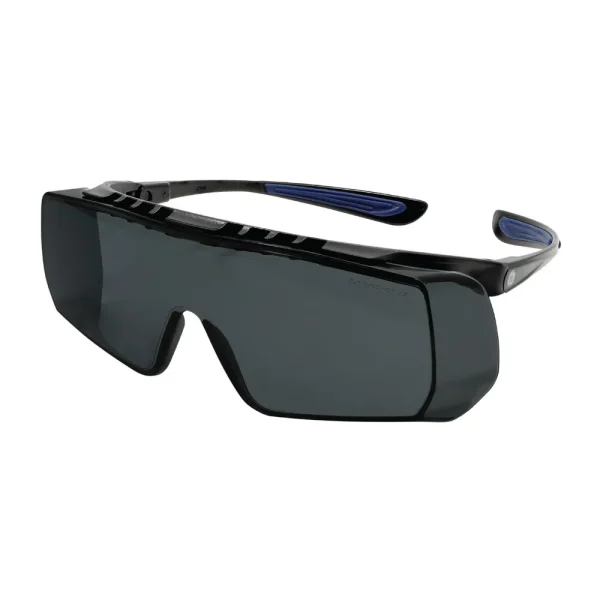 General Electric Black/Indigo Safety Glasses Anti-Fog Scratch Resistant – Clear/Smoke Lenses (GE210CAF, GE210SAF)