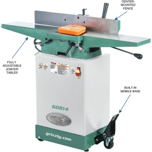 Grizzly Industrial 6″ x 48″ Jointer with Cabinet Stand (G0814) - view 2