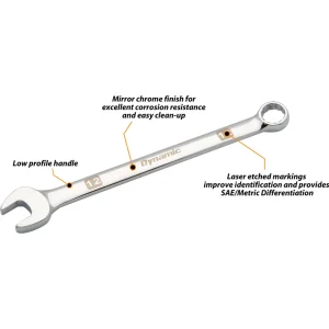 Dynamic Tools 16mm 12 Point Combination Wrench, Mirror Chrome Finish (D074116) - view 2