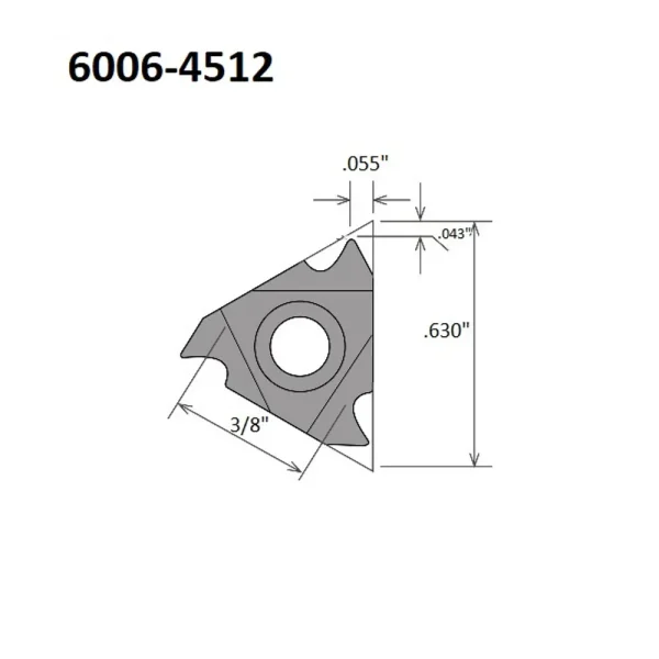 HHIP 16NR-12UN TiALN COATED INTERNAL THREADING & GROOVING INSERT (6006-4512)