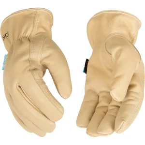 Kinco 398HKPW-M Women’s HydroFlector Tan Premium aquaHIDE Water-Resistant Work Gloves, Medium