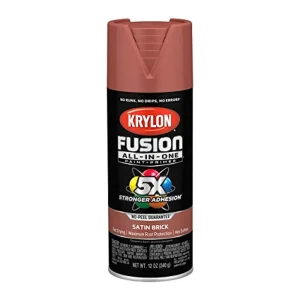 Krylon Fusion K02733007 All-In-1 Spray Paint for Indoor/Outdoor Use, Satin Brick