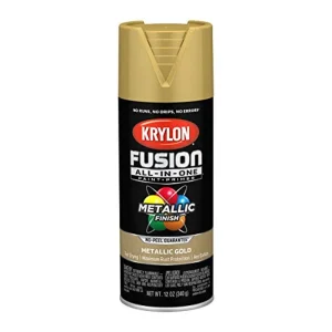 Krylon Fusion K02770007 All-In-1 Spray Paint for In/Outdoor Metallic Gold 12 Oz