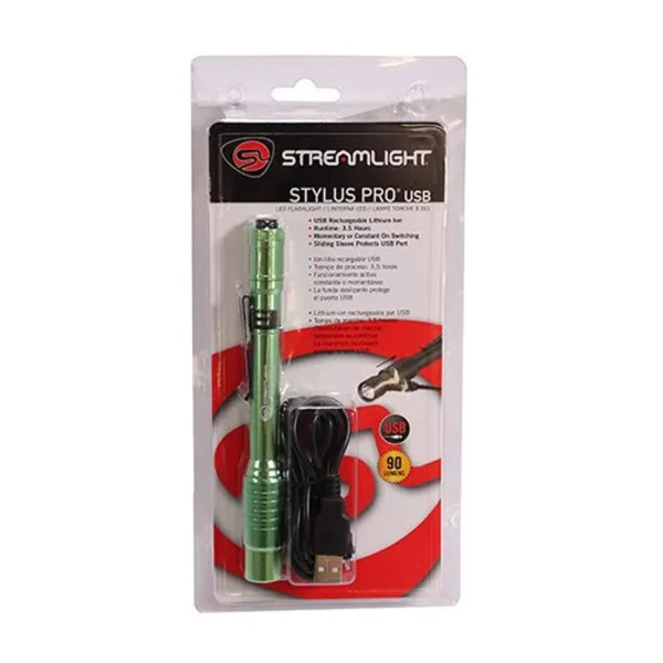Streamlight Stylus Pro USB 350-Lumen Rechargeable Pen Light Lime Green (66144)
