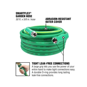 Flexzilla SmartFlex Garden Hose 5/8″ x 50′, Hybrid Green (HSFG550GR) - view 2