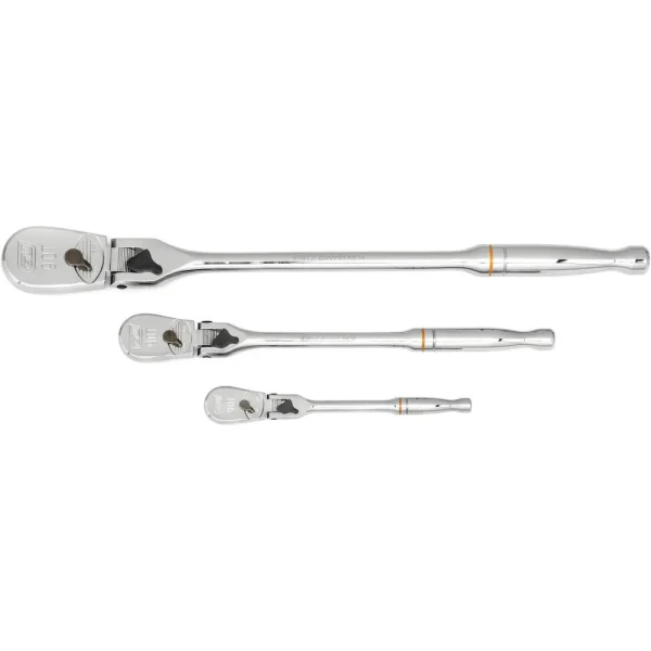 Gearwrench 81276T 3 Pc. 1/4″, 3/8″ & 1/2″ Drive 90-Tooth Locking Ratchet Set