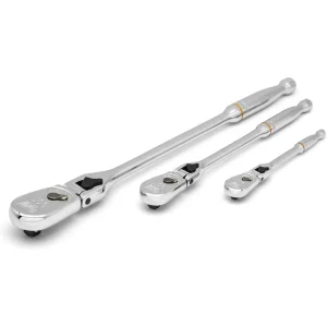 Gearwrench 81276T 3 Pc. 1/4″, 3/8″ & 1/2″ Drive 90-Tooth Locking Ratchet Set - view 2