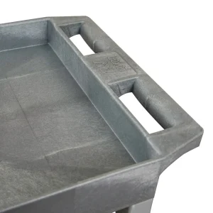 Luxor SEC11-G 24 x 18 Plastic Utility Tub Cart – Two Shelf-Gray - view 2
