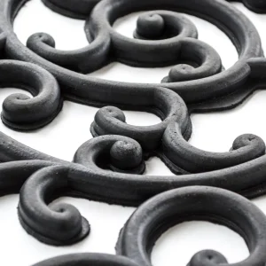 AmeriHome RMATDE42 4 Ft x 2 Ft Decorative Scrollwork Entryway Rubber Door Mat - view 4
