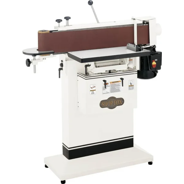 Shop Fox 1-1/2 HP 6″ x 80″ Edge Sander with Cast-Iron Table and Platen (W1688)