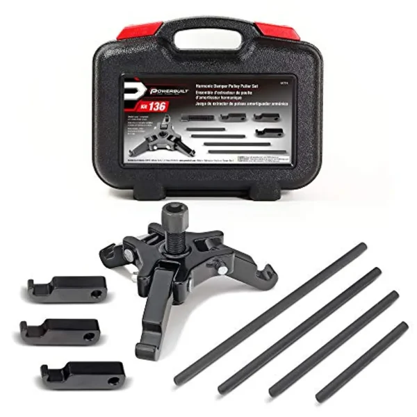 Powerbuilt 647774 Harmonic Damper Pulley Puller Set KIT136, Specialty Tools