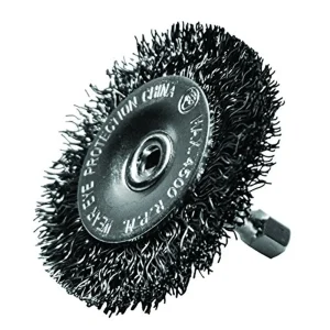 Century Drill Wire Radial Brush, 3″ Coarse, Crimped 3��� Size 1/4��� (76431)