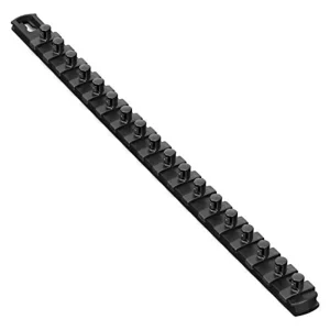 Ernst Black-3/8″ 18” Socket Organizer w/18 Twist Lock Clips (8421)
