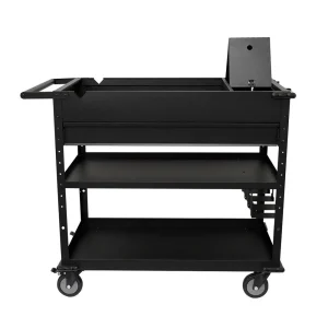 Montezuma MUC4039B 40 in. Steel Tool Cart with Power Tool Holder and Power Strip
