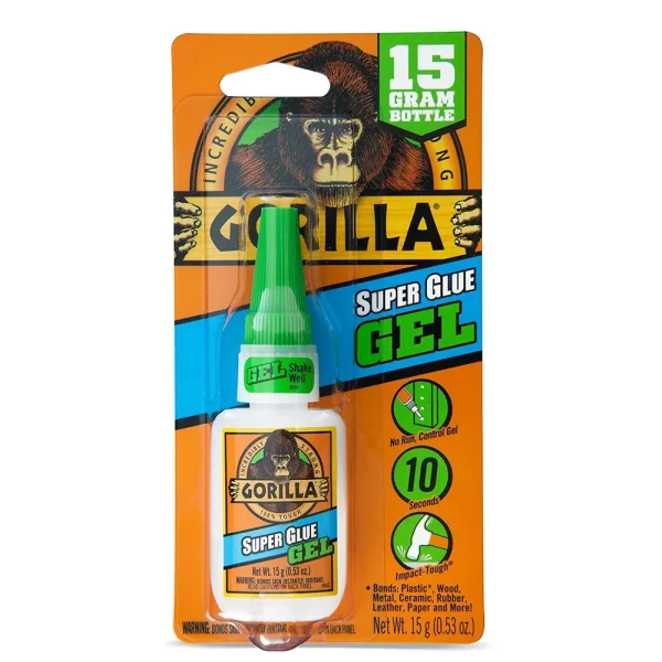 Gorilla Glue 7600101 Super Glue Gel, 15 g, Clear