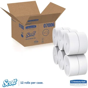 Scott Coreless Jumbo Roll Toilet Paper (07006) 2-Ply, White, Case of 12 Rolls 150′ - view 2
