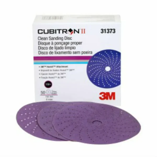3M 6″ 150+Grit Cubitron II Hookit Clean Sanding Abrasive Disc (31373)