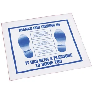 John Dow Heavy-Duty Plastic Disposable Vehicle Floor Mat 500-Pack (FM-3-H)