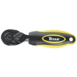 Titan Tools 72-Tooth Stubby Ratchet 1/4″ and 3/8″ Drive Dual Head (12050)