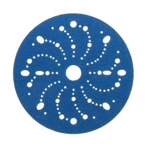 3M 6″ 80+Grit Multi-Hole Hookit Blue Abrasive Disc (36172) - view 2