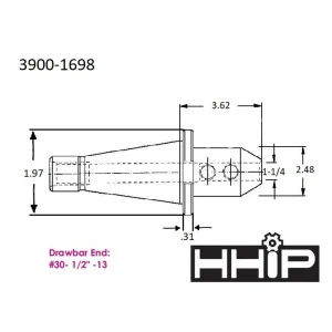 HHIP #30 NMTB X 1-1/4″ END MILL HOLDER (3900-1698) - view 4