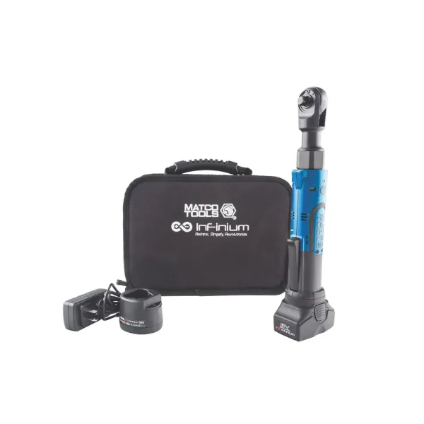 16V CORDLESS INFINIUM™ 3/8″ DRIVE HIGH SPEED RATCHET KIT – BLUE